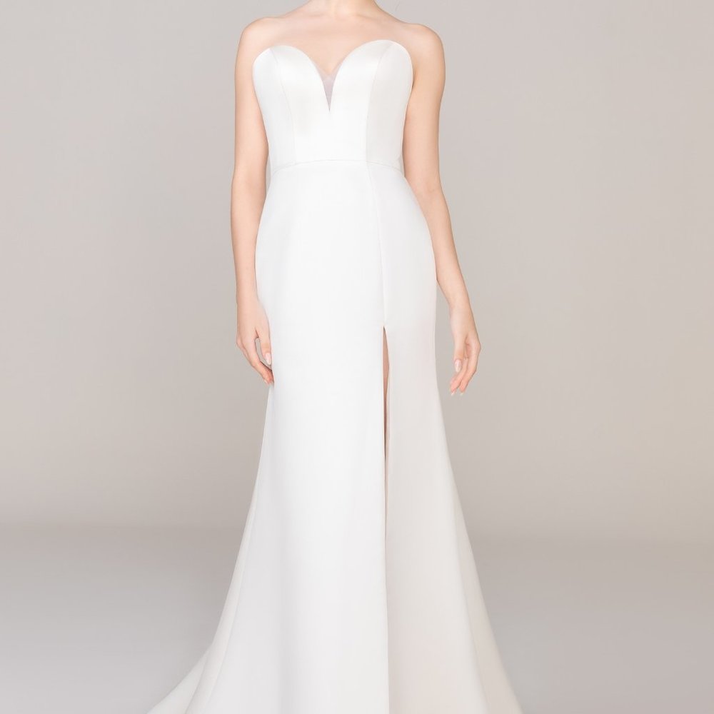 NWT Size US16 Ivory Cocomelody TRUMPET-MERMAID SATIN WEDDING DRESS CW2423